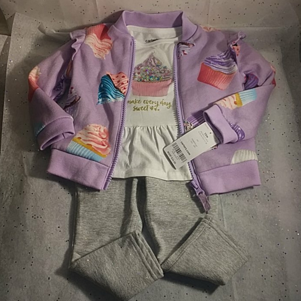 BRAND NEW CARTER'S 3PC OUTFIT Size 12m